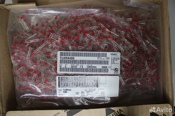 5000 шт tlhr4400/1000 tlhr4400 Светодиод красный 3