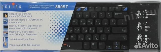 Беспроводная клавиатура с тачпадом Oklick 850ST