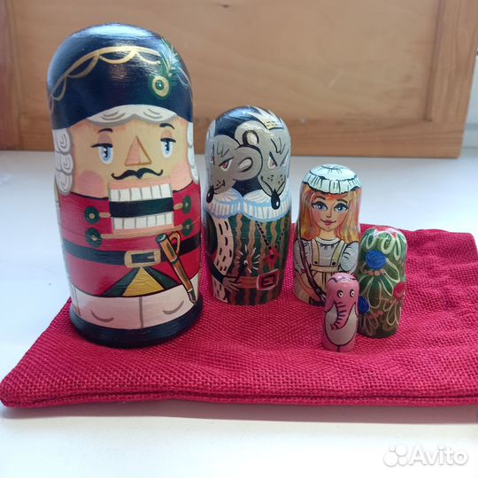 Матрешка Щелкунчик 12 см