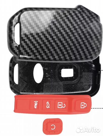Чехол для невыкидного ключа Kia / Киа Carbon 3 кнопки