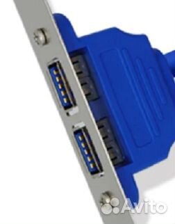 Планка низкопрофильная 2 порта USB 3.0 на заднюю п