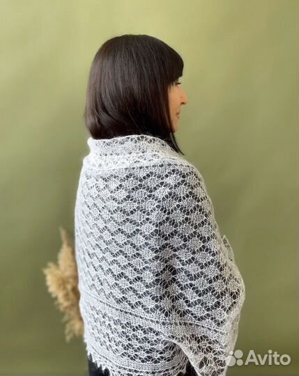 Пуховый платок палантин пуховая шаль паутинка