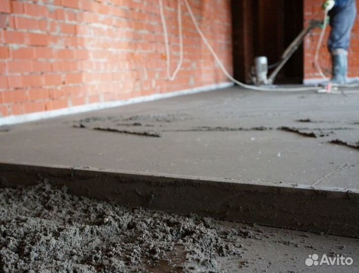 Механизированная стяжка полов в коттедже