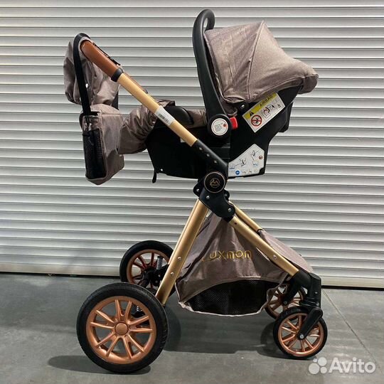 Коляска 3в1 V-9 обновление (Бежевый)