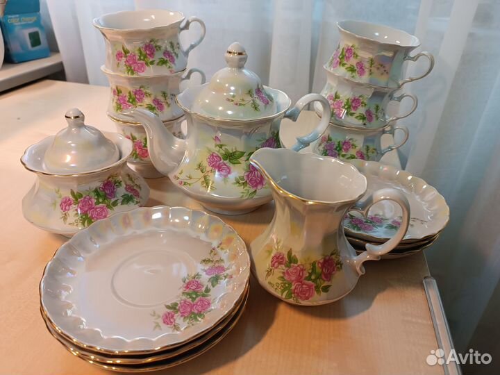 Чайный сервиз фарфоровый коростенский