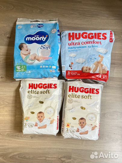 Подгузники huggies elite soft 3