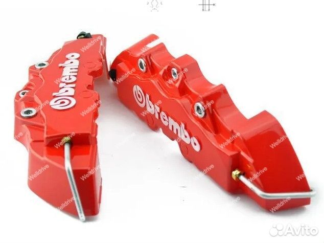Накладки на суппорта Brembo абс 19см красные