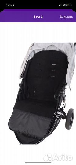 Матрас утепленный в коляску на флисе