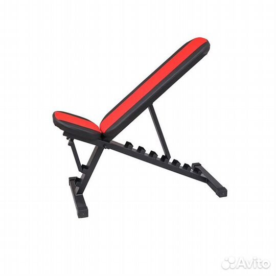 Скамья для жима до 350 кг наклонная чёрно-красная