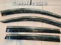 Дефлекторы нержавейка Santa FE IV 2018-2024