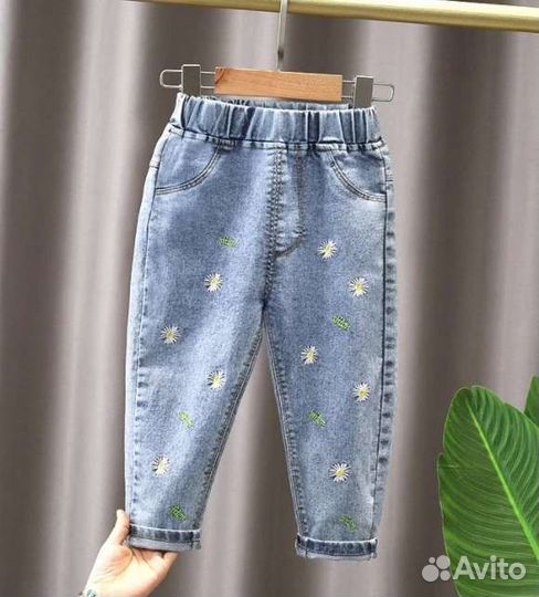 Джинсы для девочки (ромашка)