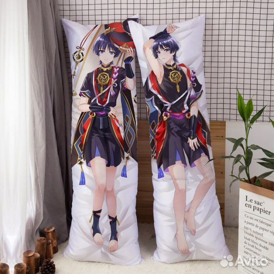 Подушка дакимакура Скарамучча из Геншин импакт