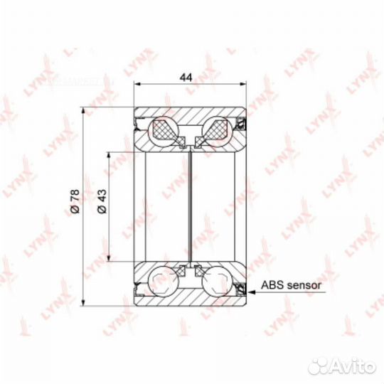 Lynxauto WB-1354 Комплект подшипника ступицы колес