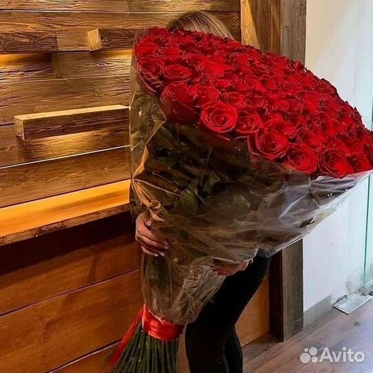 Высокие метровые розы Букеты Доставка