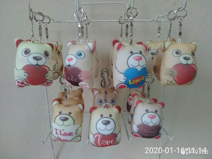 Брелки мишки и котики оптом