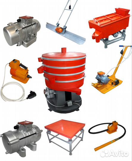 Вибраторы, вибростолы, виброплощадки от производит