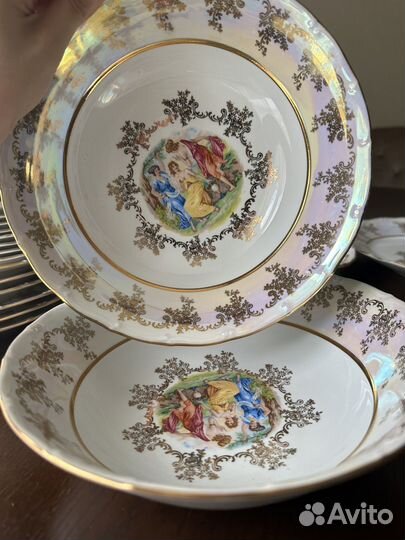 Тарелки Мадонна (перламутр) 23 см глубокие