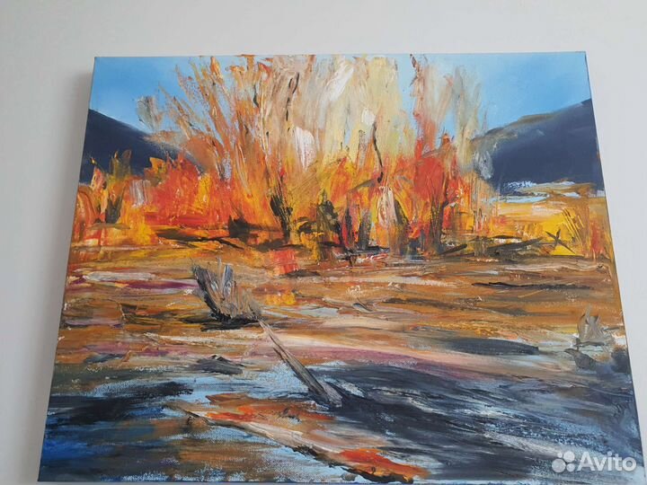 Картина 50 на 40 см маслом пейзаж