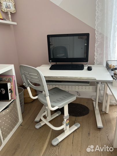 Растущие парта 95 см (с наклоном) и стул Fun Desk