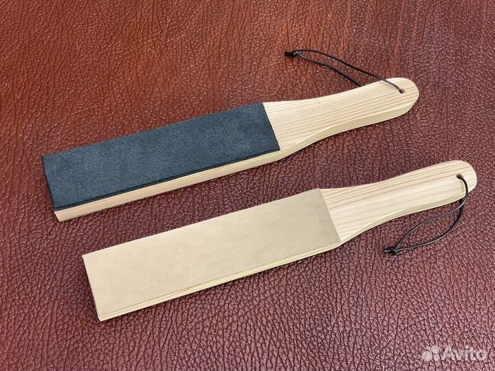 Бруски с кожей для доводки ножей и бритв (Россия)