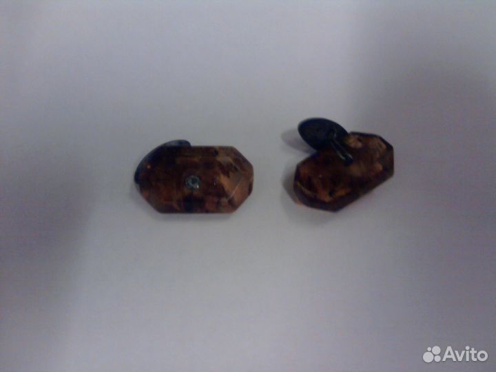 Запонки янтарные из Паланги Литовской сср