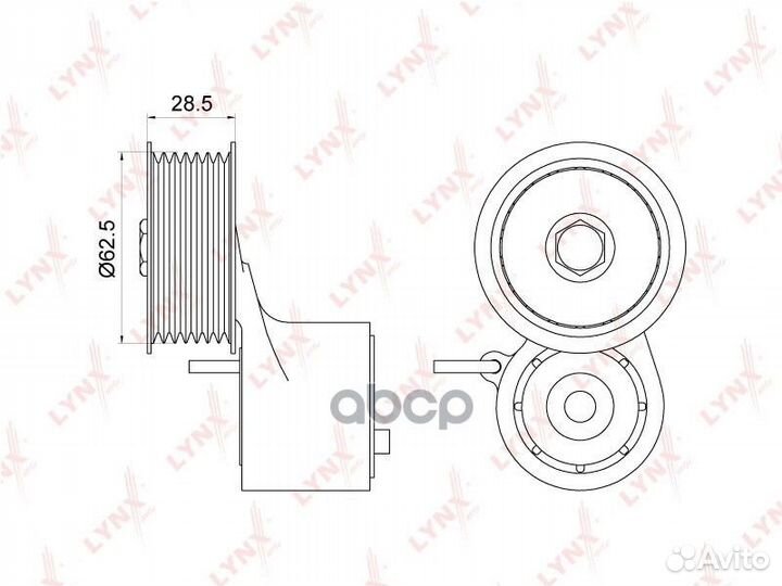 Натяжитель поликлинового ремня PT3272 lynxauto