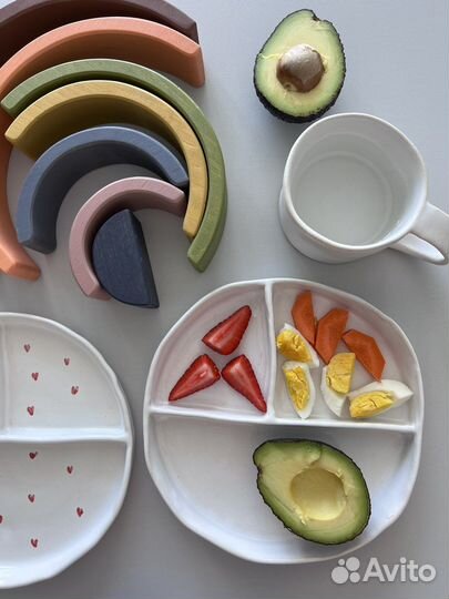 Набор детской посуды керамический