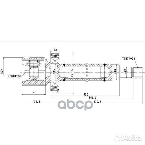 Шрус внутренний перед прав Z87949R Zikmar