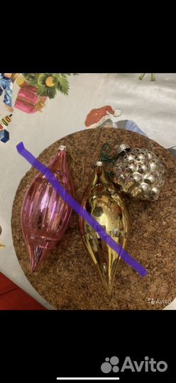 Игрушки ёлочные стекло СССР