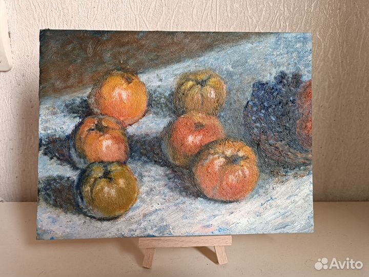 Картина маслом натюрморт грунтованный картон