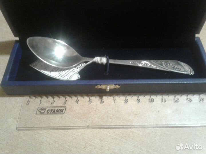 Серебряная чайная ложка новая