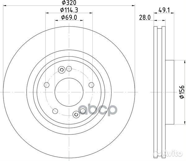 Диск тормозной перед ND6101K nisshinbo