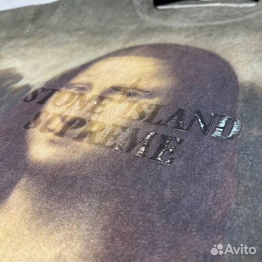 Футболка stone island X supreme