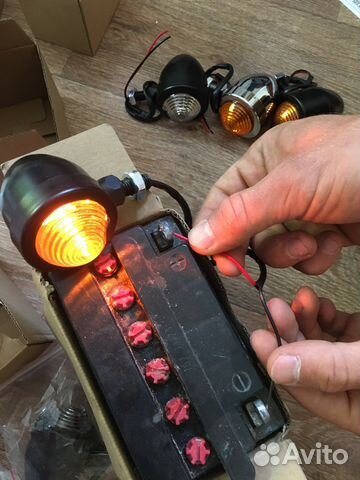 Поворотники на мотоцикл «пули» металл