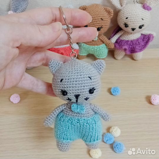 Мягкая игрушка Брелок Зайка Котик Мишутка