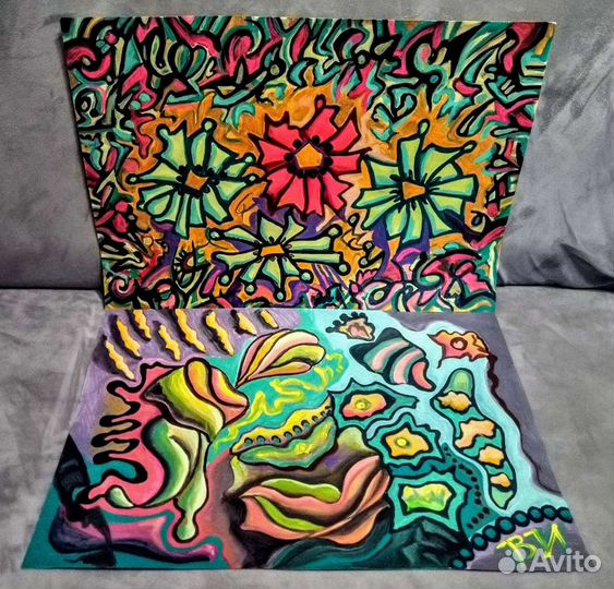 Картины-абстракции, живопись в интерьер В. Ильин