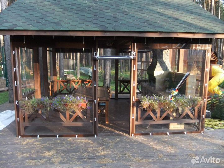 Мягкие окна для террасы, беседки