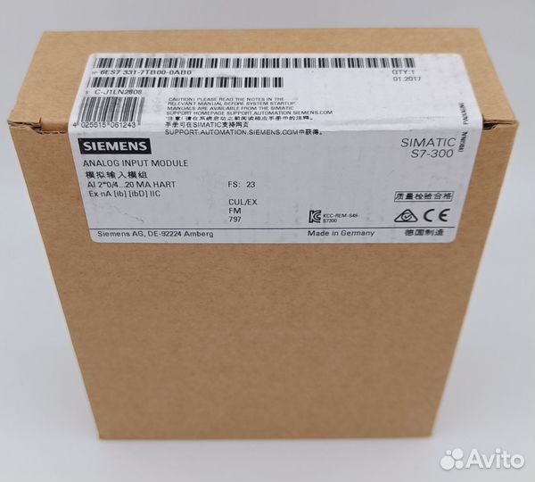 6ES7331-7TB00-0AB0 мод. аналоговых входов S7-300