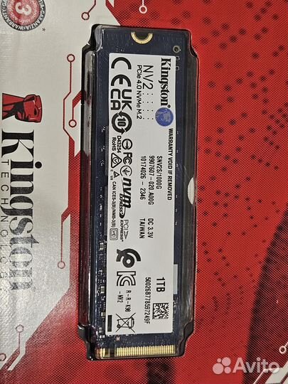SSD Kingston NV2 M.2 2280 1 тб (SNV2S/1000G)