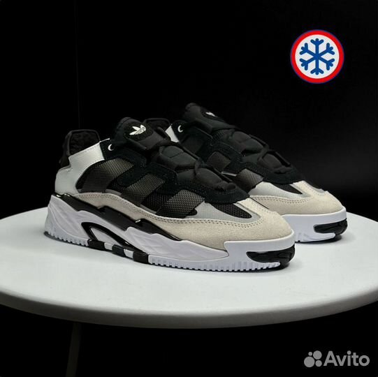 Кроссовки зимние Adidas Niteball black and white