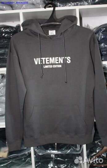 Худи vetements серое vhq (Арт.81772)