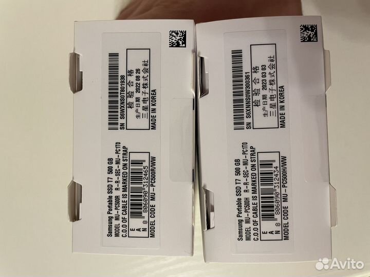 Внешний SSD Samsung T7 500gb запечатан новый чек