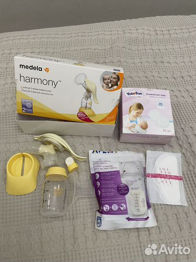 Молокоотсос medela harmony ручной двухфазный