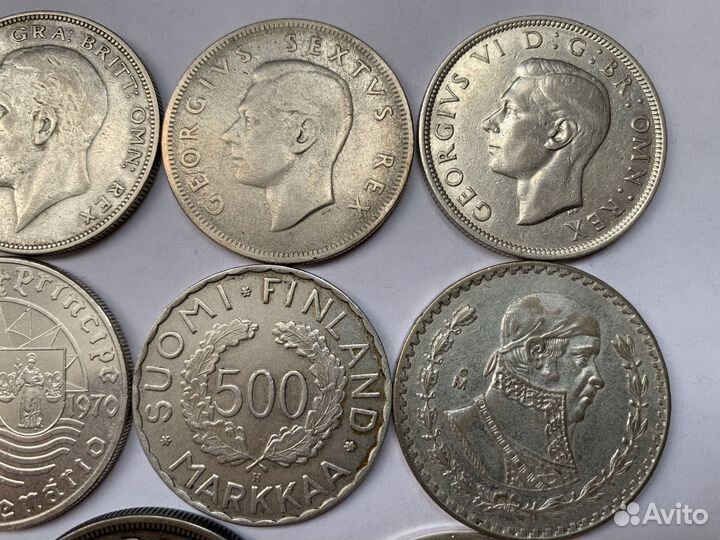 Серебряные монеты Европа,Америка,Африка