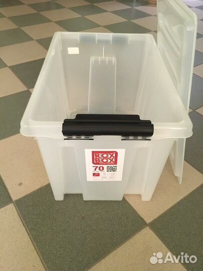 Контейнер на роликах с крышкой Rox Box 70 л