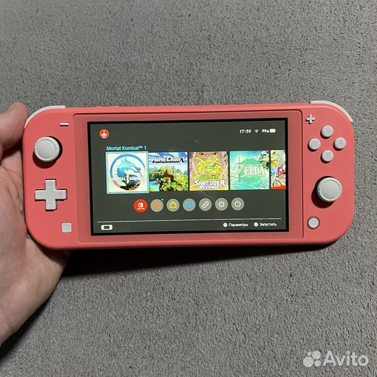 Nintendo Switch Lite Розовая (Чип, 128Gb)