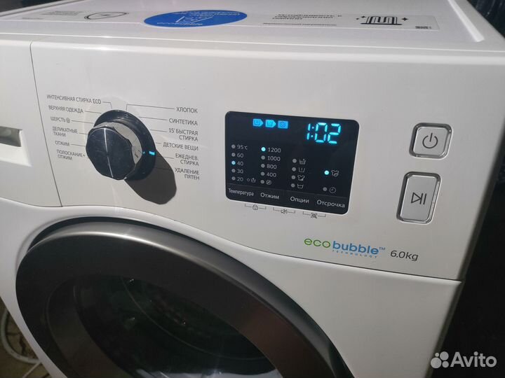 Стиральная машина samsung eco bubble 6 кг
