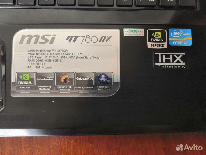 Игровой ноутбук msi gt780dx