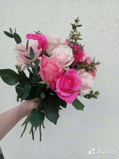 Цветы розы букет