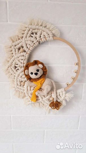 Настенное панно вязаная игрушка в детскую